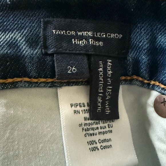 Veronica Beard Taylor Cropped High Rise Wide Jeans - Picture 6 of 7